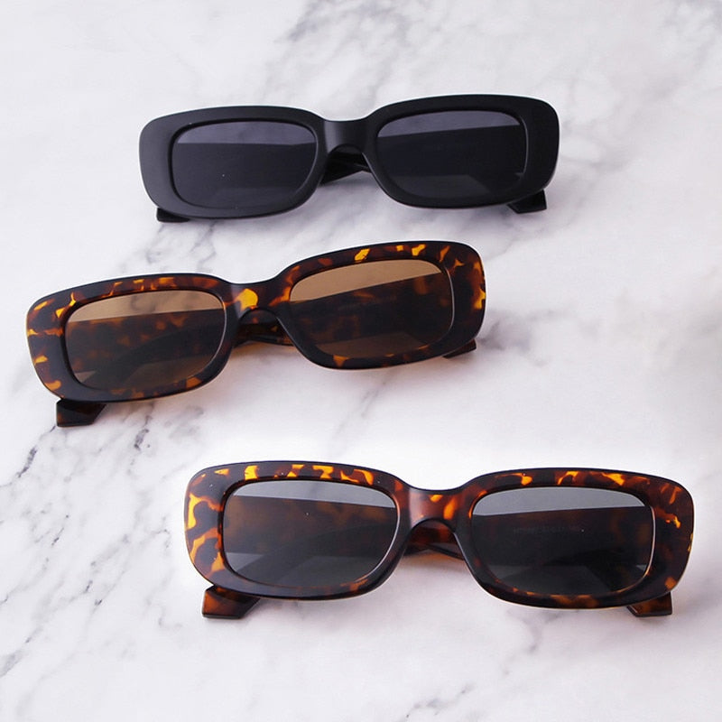 New Fashion Vintage Sunglasses Women Brand Designer Retro Sunglass Rectangle Sun Glasses Oculos Lunette De Soleil Femm